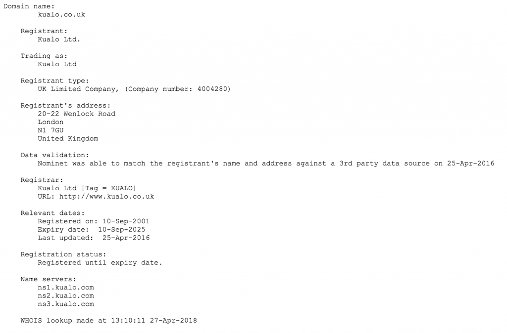 Gdpr Changes To The Domain Whois Database Kualo